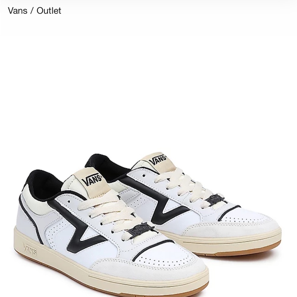 Vans White and Black Sneakers